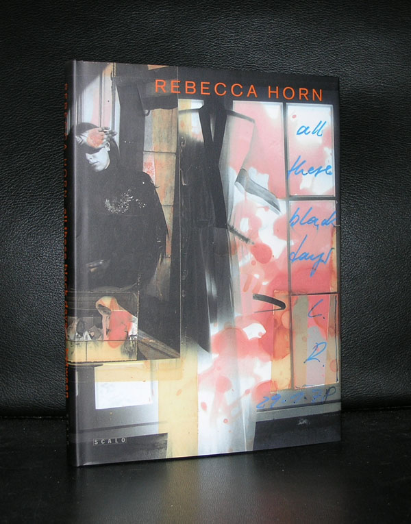 Book cover featuring the title 'Rebecca Horn' with a mixed-media design that includes images and text elements.